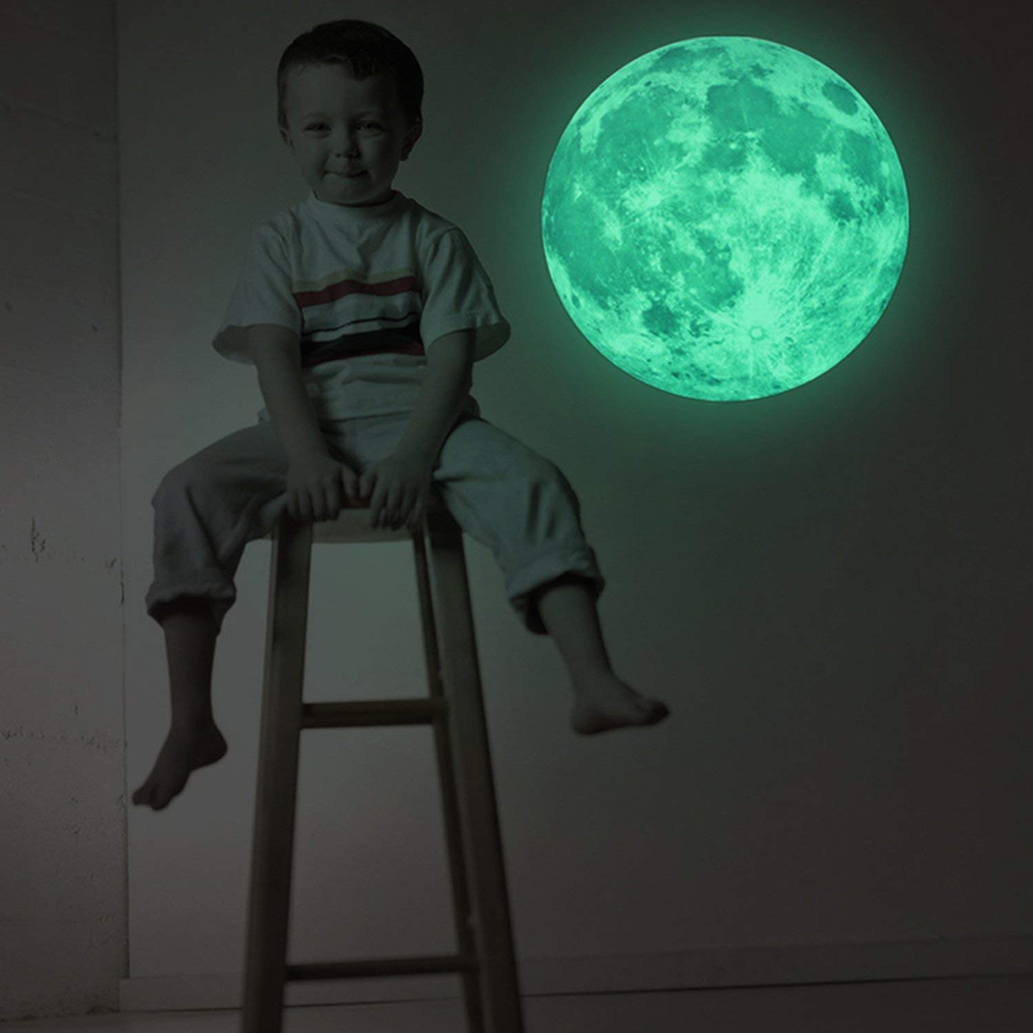 Walplus Wandaufkleber 'Dark Moon' – 30x30 Cm, Abnehmbar, Selbstklebend, Wasserfest