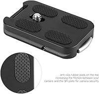 Vista 4 de Placa de liberación rápida, cámara de aleación de aluminio QR-60, placa universal de zapata rápida con placa de trípode de montaje de tornillo