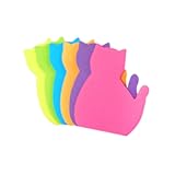 Cute Cat Sticky Notes&comma; 6Pack 6 Bright Color Kawaii Sticky Notes for Cats Lover &lpar;6 Colors Shape 1&rpar;