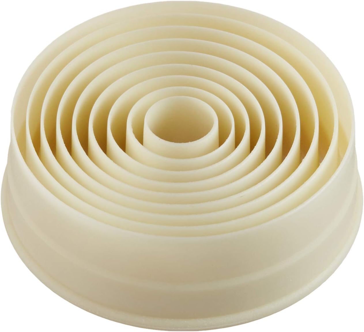 Mercer Culinary 9-Piece Round Plain Nylon Cutter Set,Off White