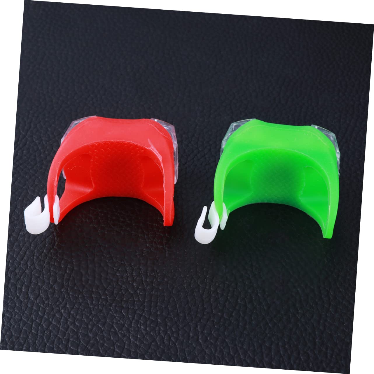 BRIGHTFUFU 2Pcs LED Bike Lights Front Rear Tail Lamp High Brightness with Modes for Mountain Cycling Easy Mounting Durable Silicone Design Red Green
