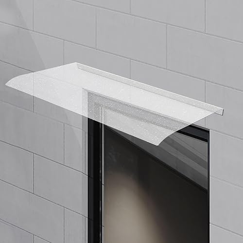 Miniatura 2 de Toldo para ventana, 47.2 x 19.7 pulgadas, transparente, refugio de patio, para nieve, lluvia, casa, cubierta protectora gruesa y transparente, toldo