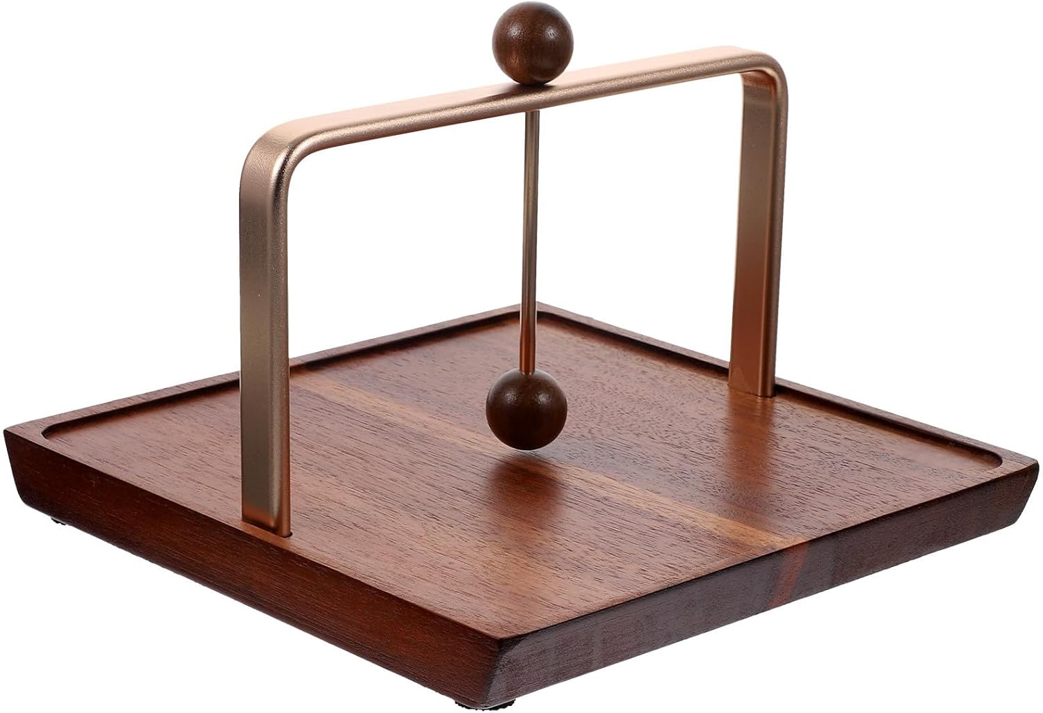 Wooden Metal Square Napkin Holder Tissue Dispenser for Dining Table, Vintage Paper Tissue Holder Stand for Home and Restaurant Use