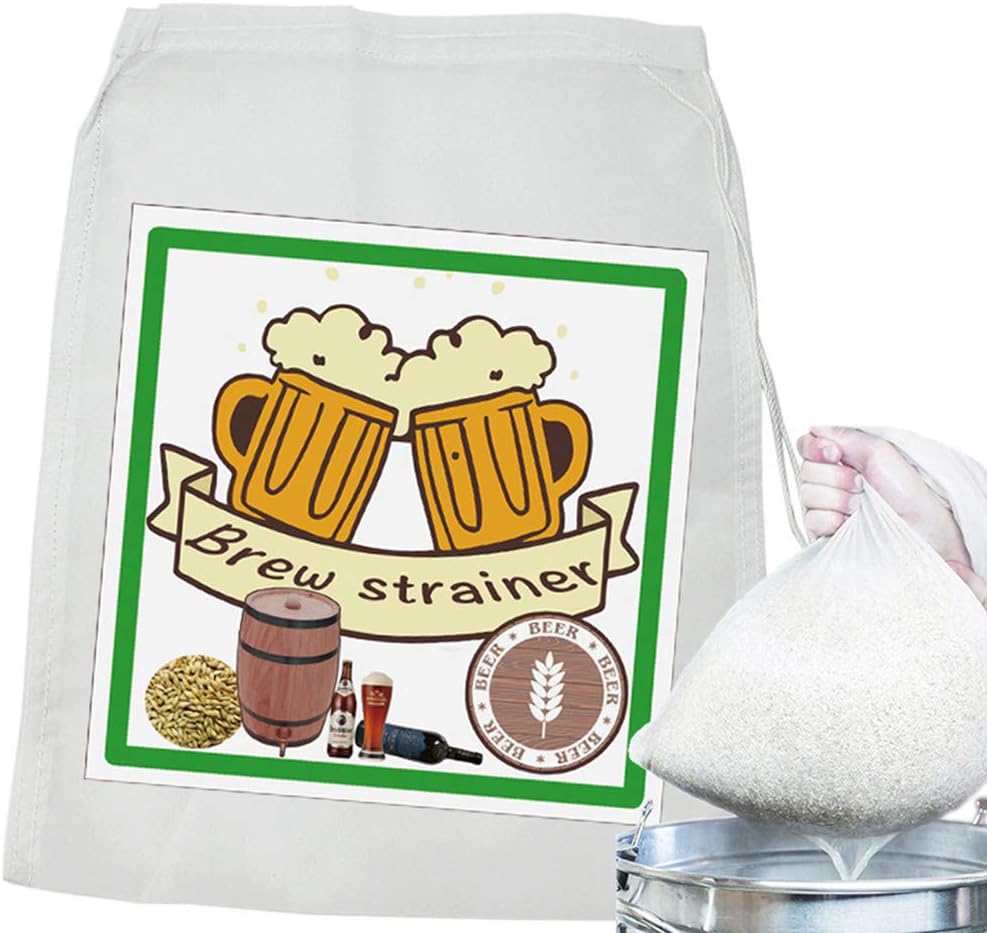 Dawnzen Brew Strainer Bag Beer BIAB Homebrew Filter for Nut Milk, Juice, Big Fine Mesh Brew Grain Bag