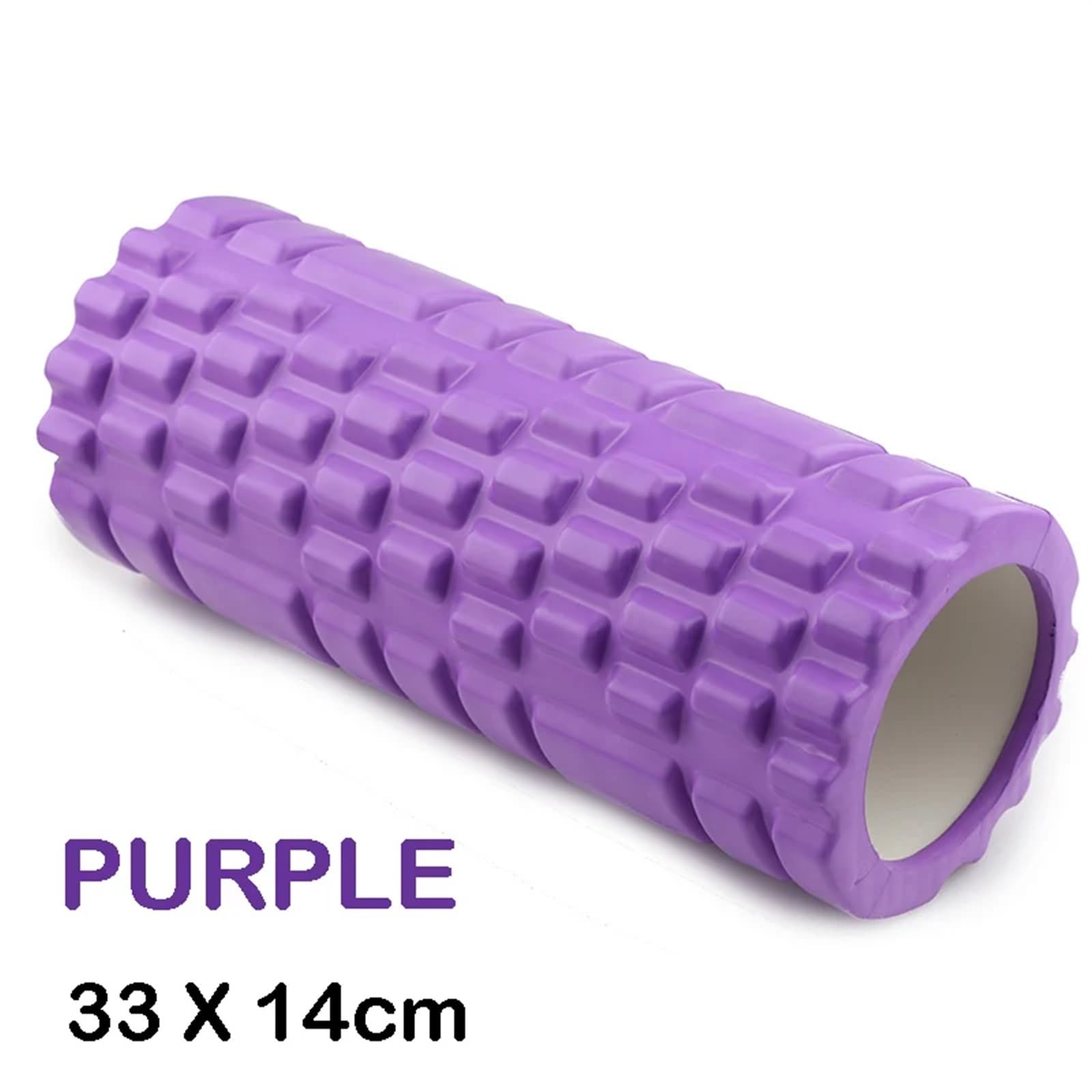 Rullo in Schiuma Fitness Yoga Colonna Blocco Yoga for Palestra Massaggio Griglia Trigger Point Esercizio terapeutico Foam Roller(L Purple)