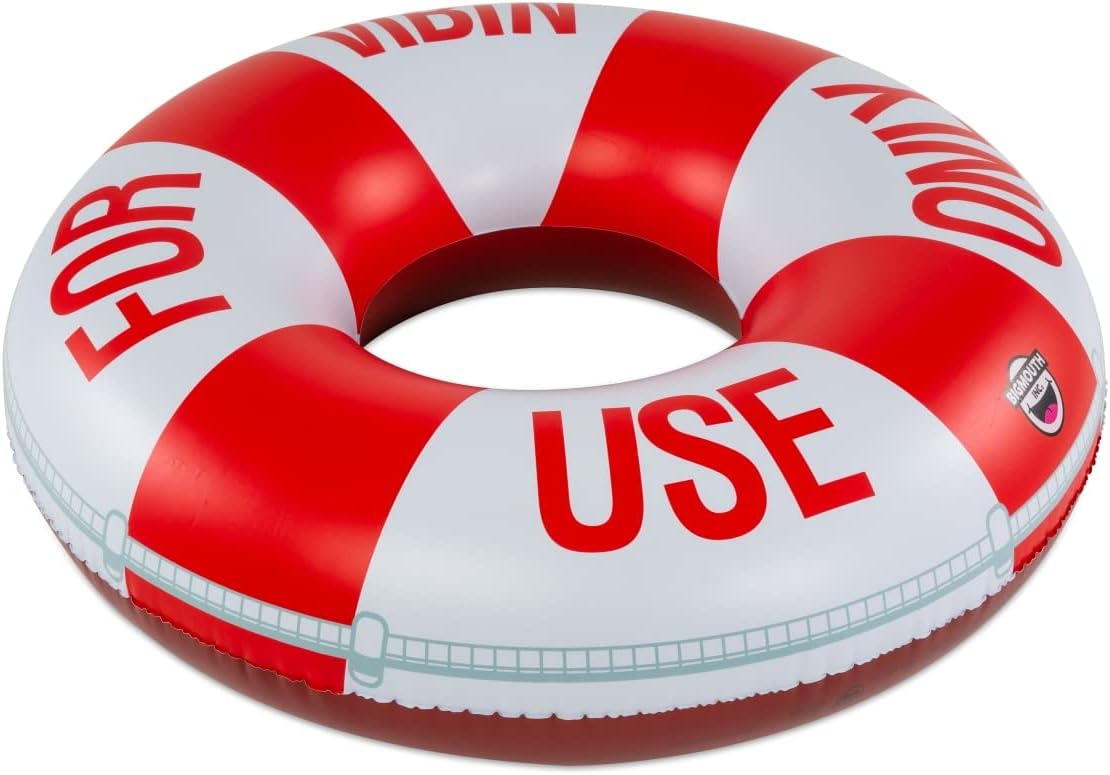BigMouth Inc. Over 5' Wide, Inflatable Floatie Tube, Blow Up Swim Ring, Outdoor Summer Pool Party Decor