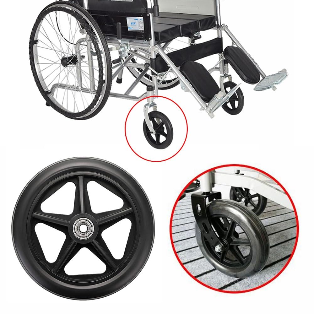 Silla de ruedas, Paquete de 2 ruedas de repuesto for sillas de ruedas, andadores y andadores de 6 a 8 pulgadas(8inch-19cm)