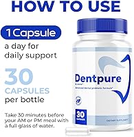 Vista 3 de Dentpure Probiotics (2 unidades) - Cápsulas oficiales Dentpure de fórmula natural avanzada probiótico para dientes y encías saludables, suplemento