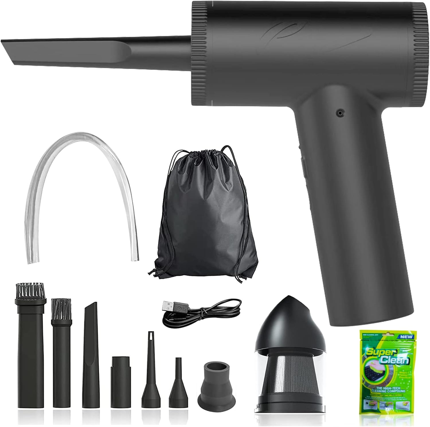 Electric Air Duster, Cordless Air Duster 3in1 kit with 90,000 RPM Brushless Motor