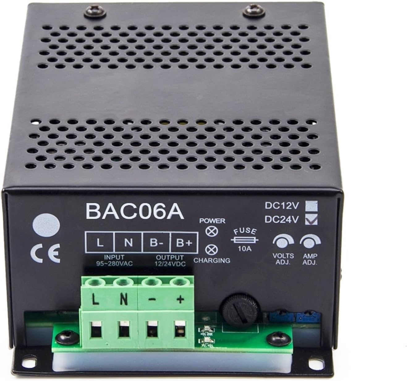 BAC06A DC12V 6A 24V 3A Diesel Generator Auto Intelligent Battery Charger Module Float Charging Power Adapters Genset Parts(6A 12v)
