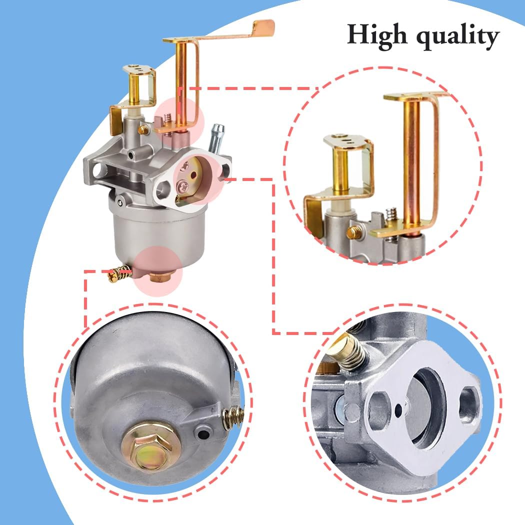 Carburetor for Buffalo Tools Sportsman GEN1100 GEN154 2.4HP 2.8HP 1500 2000 Watts Firman Ridgid Pulsar 4-Stroke OHV Engine Portable Gasoline Generator with Spark Plug Gasket Fuel Line Filter Carb Kits