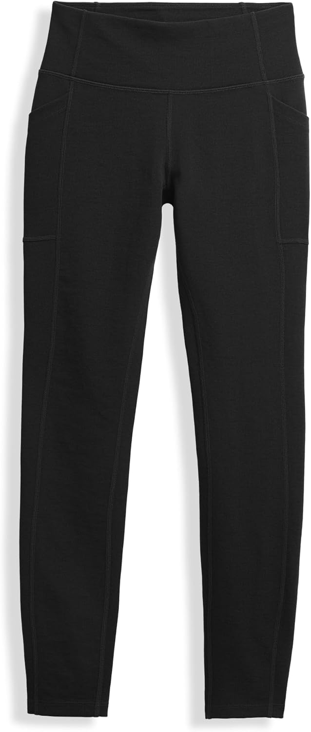 IBEX Women's Lizzi Wool Leggings with Pockets | Tummy Control Compression Yoga Pants for Women | Thermal High Waist Leggings