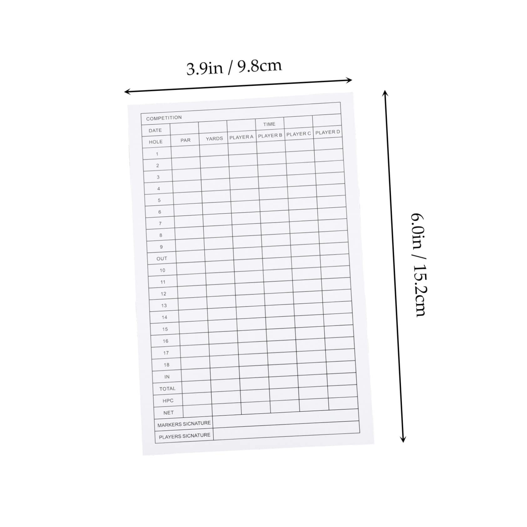 GOOHOCHY Golf Scorecard Golf Club Distance Card Scorecard Holder for Golf Accessories