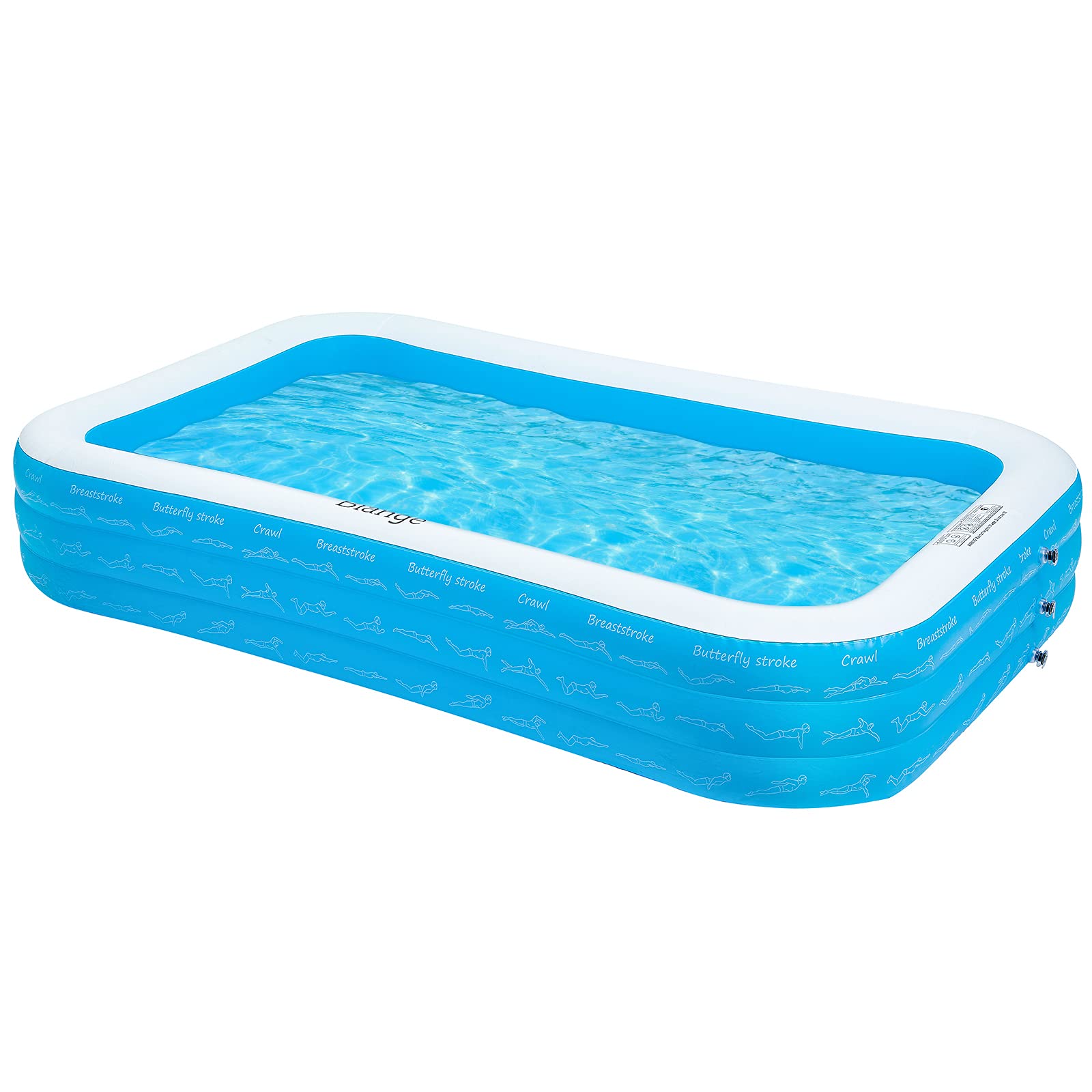 Biange Inflatable Swimming Pool, 120" X 72" X 22" Blow Up Pool, Inflatable Kiddie Pool, Adult Family Kids Pool for Backyard