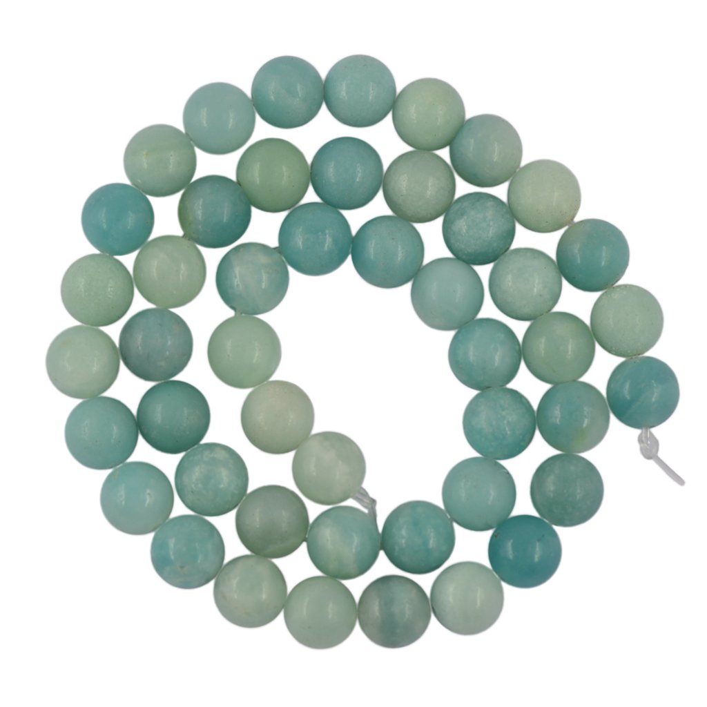 phenovo COMBR 8mm AAA Natural Peru Blue Amazonite Gemstone Loose Spacer Beads 15'' Round-picture-23