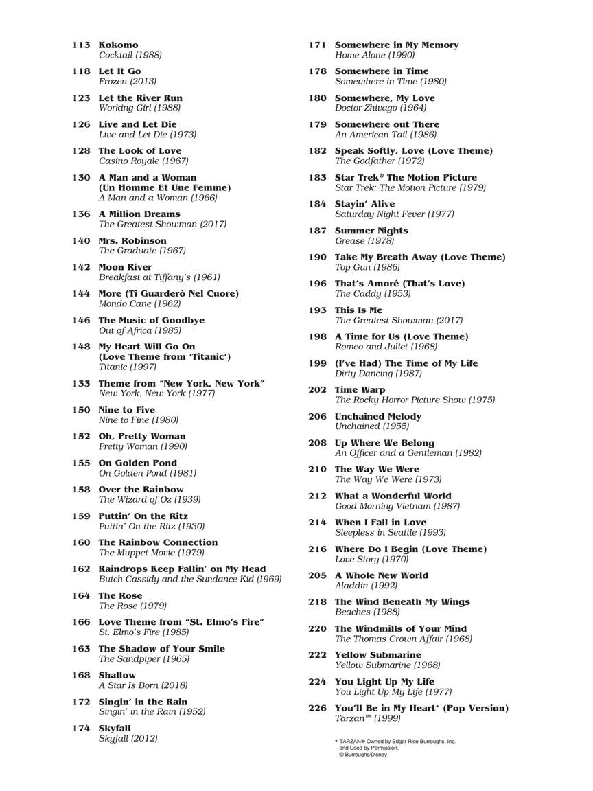The Easy Movie Fake Book: 100 Songs in the Key of C; Melody, Lyrics and Simplified Chords (Fake Books for Beginners)