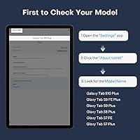 Vista 2 de SPARIN Protector de pantalla para Samsung Galaxy Tab S10 Plus/S9 Plus/S9 FE Plus/S7 FE 5G/S8+ 12.4 pulgadas, vidrio templado HD para tableta Galaxy