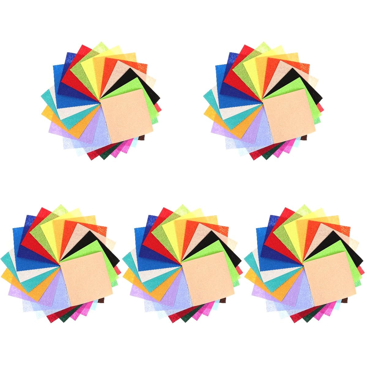 NUOBESTY 5 Sätze Bunte Filzstoff Bastelbögen Teiliges DIY Material Für Kreative Projekte Für Kunstklassen Und Handwerkliche Dekorationen Vielseitig Einsetzbar Und Fördert Die 40 Blätter * 5