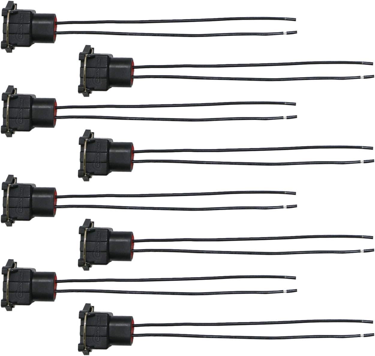 HFP-EV1-P-8 Fuel Injector Adapter Pigtail Connector Plug Clip EV1 (QTY 8)