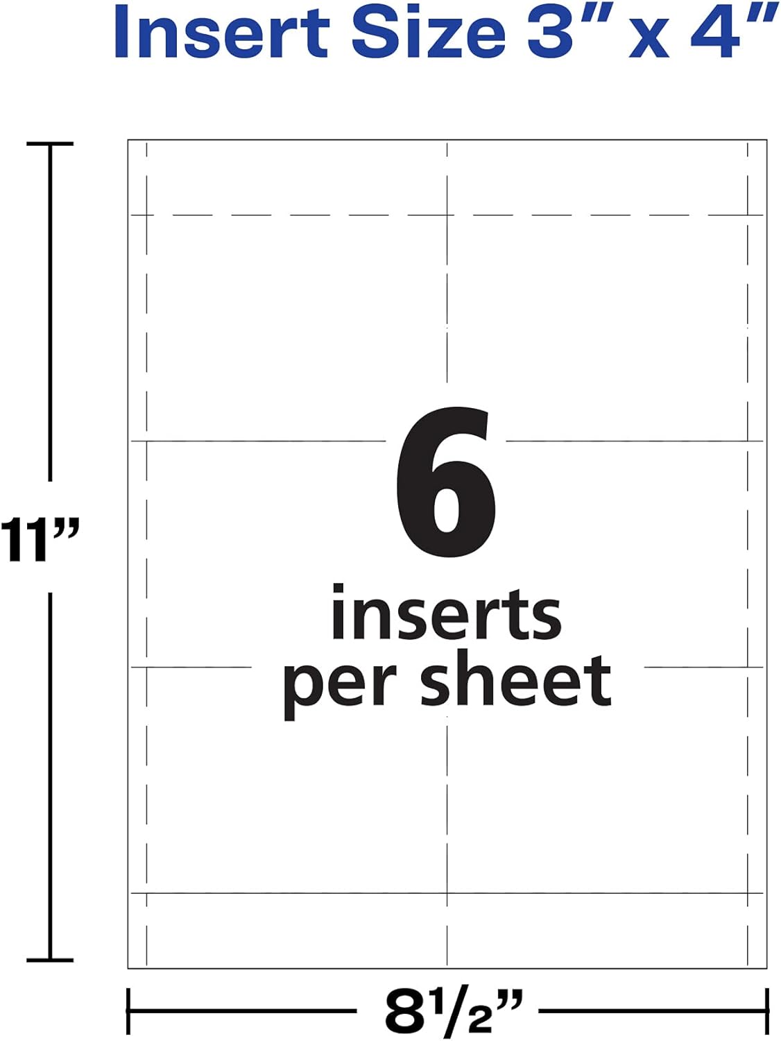 Avery Customizable Name Badge Inserts, 3" x 4", White, 2 Packs of 300, 600 Printable Name Tag Inserts Total (35392)