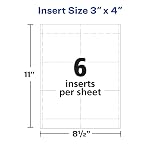 Avery® Customizable Name Badge Inserts for Name Tag Holders, 3" x 4", White, Laser/Inkjet Printable, 300 Total (5392) – view 7