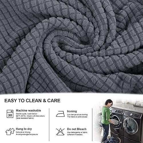 Miniatura 3 de Acdler Rectangular Funda Otomana Terciopelo Elastico Funda De Puff Sofa Funda Reposapies, Funda Para Taburete Protector De Puff Retirable Lavable, Para Sala Color : A7, Size : 101-127cm
