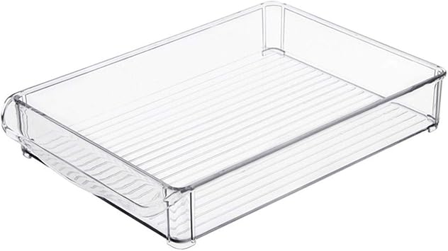 Refrigerator Storage Box Refrigerator Tray Pantry Refrigerator Storage Tray Stackable Transparent Plastic Storage Box Square Vegetable Fruit Storage Box Condiment Container Pantry Cabinet
