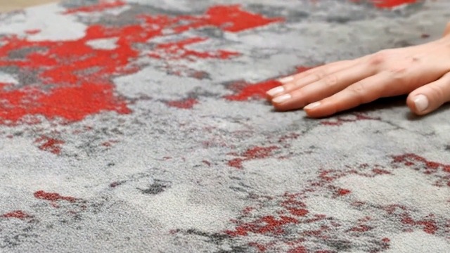 Tapete decorativo SAFAVIEH 3' x 5' rojo y gris miniatura 6