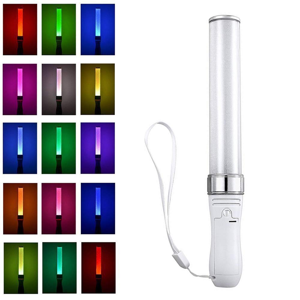 LED Light Sticks LED Glow Sticks 15 Colors Switchable Poi Glow Sticks