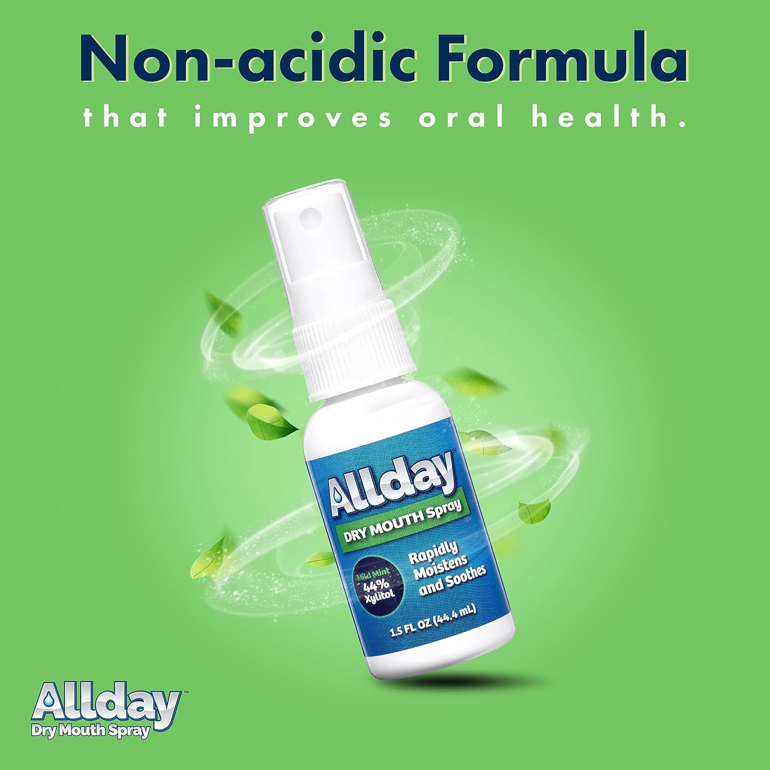 Allday Spray per secchezza orale - xilitolo a massima concentrazione, sollievo rapido, non acido (confezione da 2)