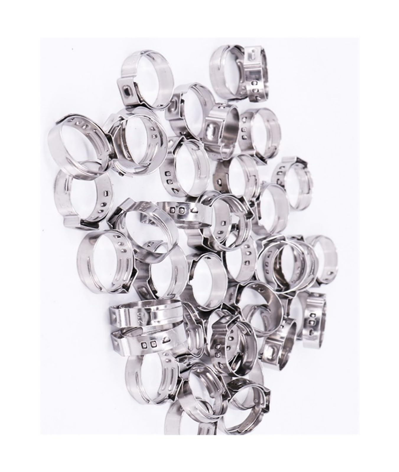 Lot De 25 Colliers De Serrage Simple Oreille En Acier Inoxydable 304 - 5.8-23.5mm, Pour Tuyaux, étanches Et Résistants - 7