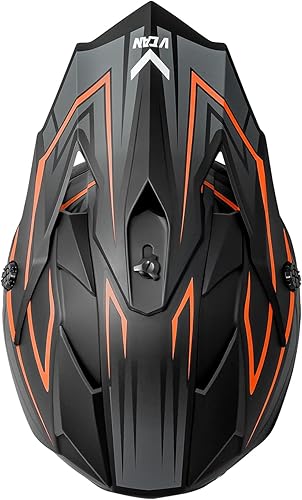 Miniatura 5 de VCAN VX38 - Casco para adultos, cuatrimoto, motocicleta, cuatrimoto, moto, cuesta abajo, con gafas aprobadas por DOT