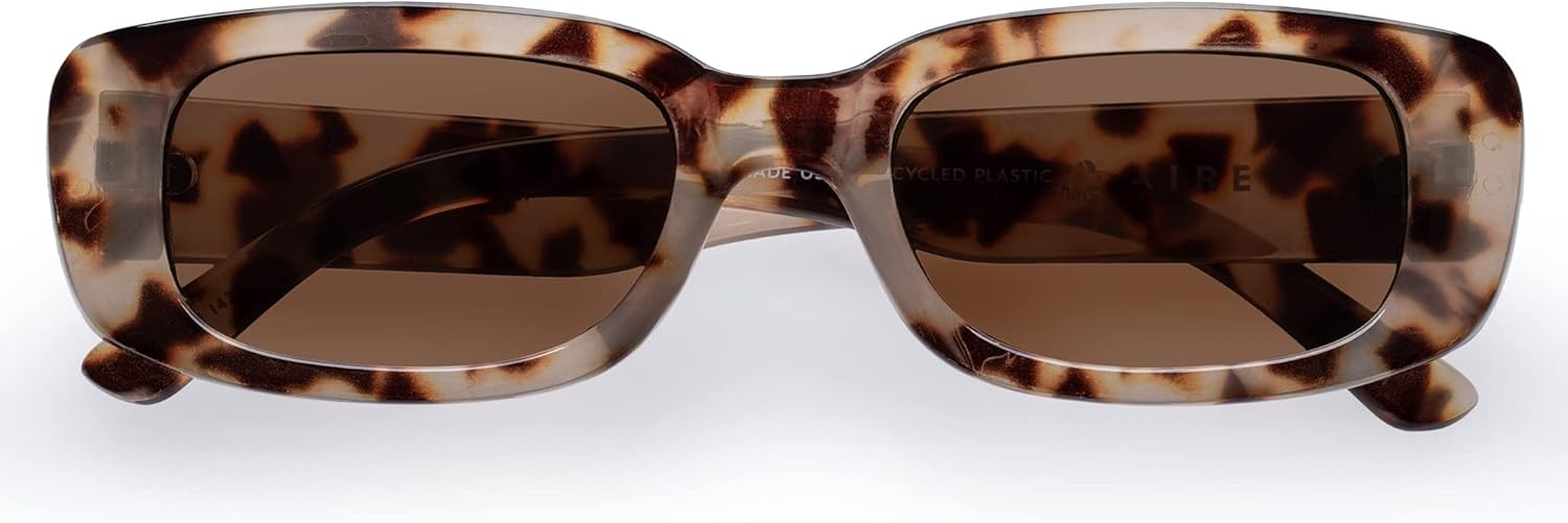 AIRE Ceres Sunglasses - Cookie Tort, Rectangle, Unisex, Sleek and Slimline Style - Image 3