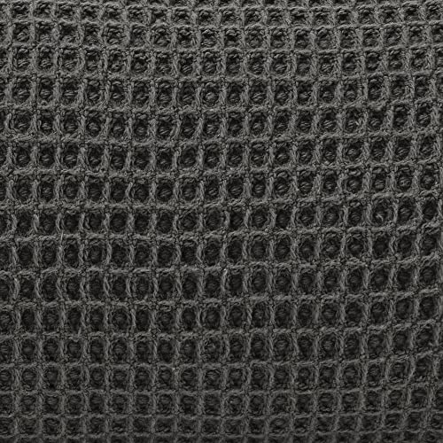 Vera Wang - King Blanket, Luxury Cotton Bedding, Super Soft Essentials with Waffle Weave Knit (Waffleweave Charcoal Grey, King) by Vera Wang - Image 3