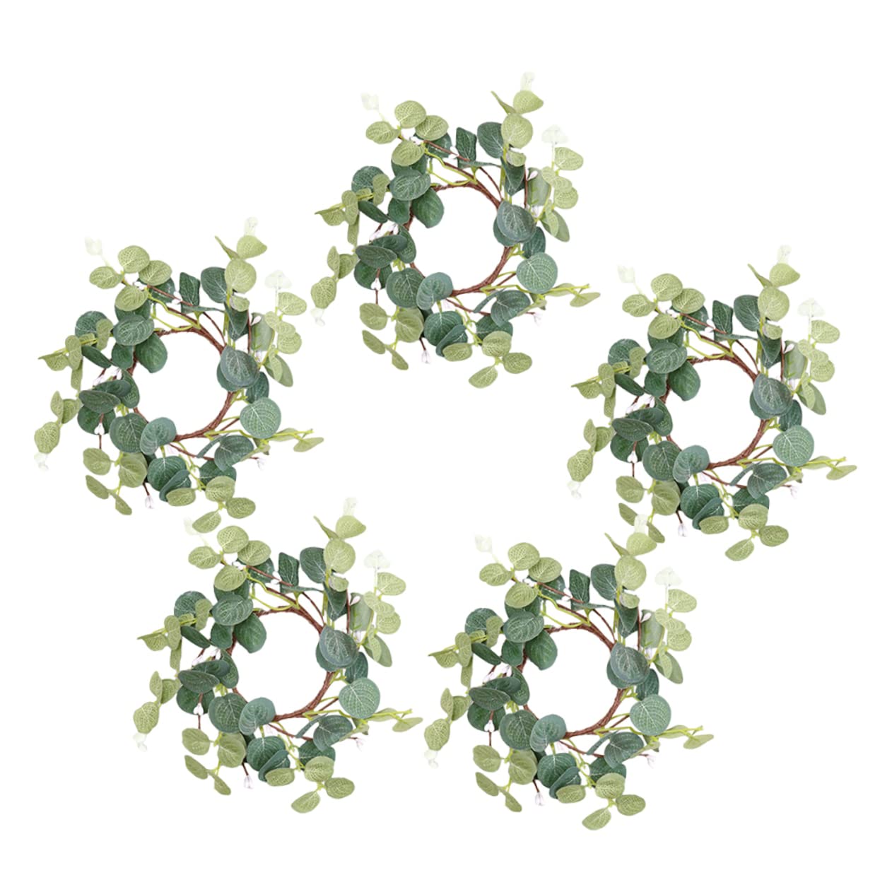 Zerodeko 15stücke Teiliges Künstlicher Eukalyptus Für Kerzen Dekorative Tischkränze Für Hochzeiten Partys Und Wohnräume Und Beeren Für Eleganten Stil