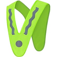 Highlight Reflective Straps Night Running Riding Clothes Adjustable Fluorescent Vest for Adults Students Kids Children Visibility Polyester Reflective Vest Washable Adjustable Safety Protective