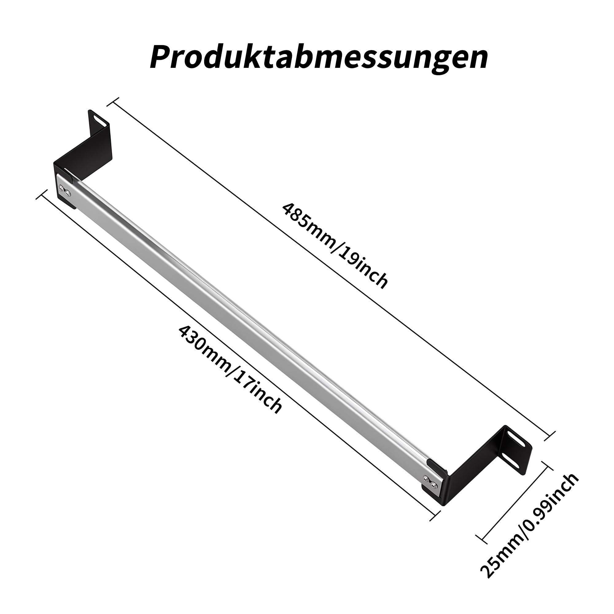 Soporte para carriles de 19 pulgadas 1U, riel DIN de 35 mm para