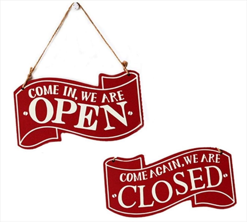 新品☆カラフル木製オープン・クローズサインセット Amazon | リタプロショップ® OPEN&CLOSED サインプレート