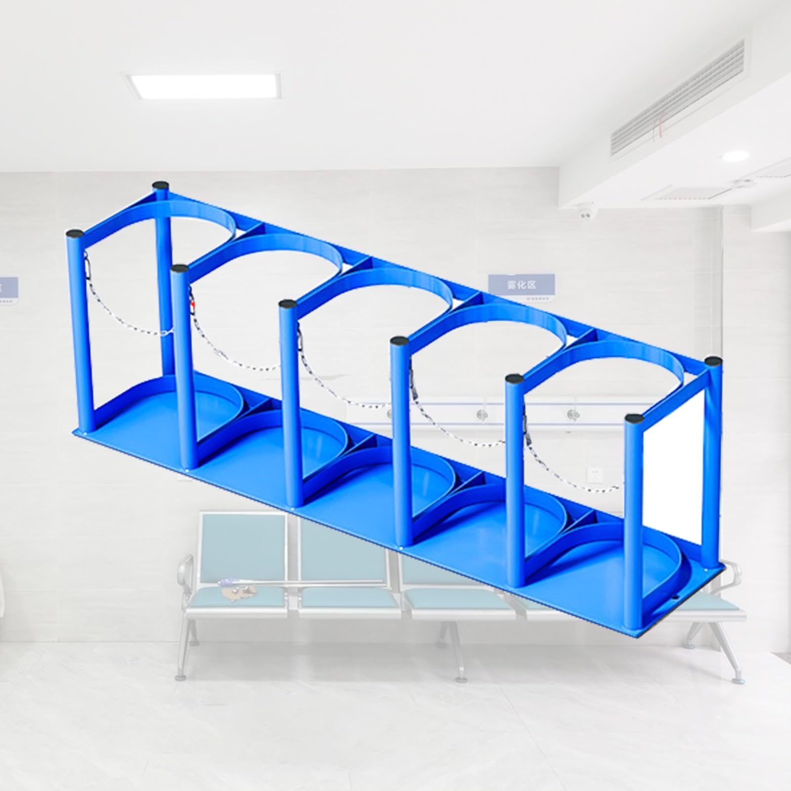 GTHTUHFD 15" Oxygen Cylinder Rack - Medical Tank Holder For Home/, Compact Stand For 22.5" Tanks, Protective Storage, Easy Access, Durable Oxygen Tank Carrier,L-93cm(36 5/8