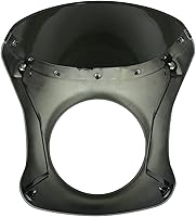 Vista 4 de Faro delantero de motocicleta de 7 pulgadas, parabrisas protector universal para la mayoría de las motocicletas Faro redondo negro mate negro