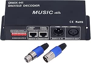 VOBOR DMX 512 Digital Display Decoder RGBW LED Driver DMX512 Controller ...