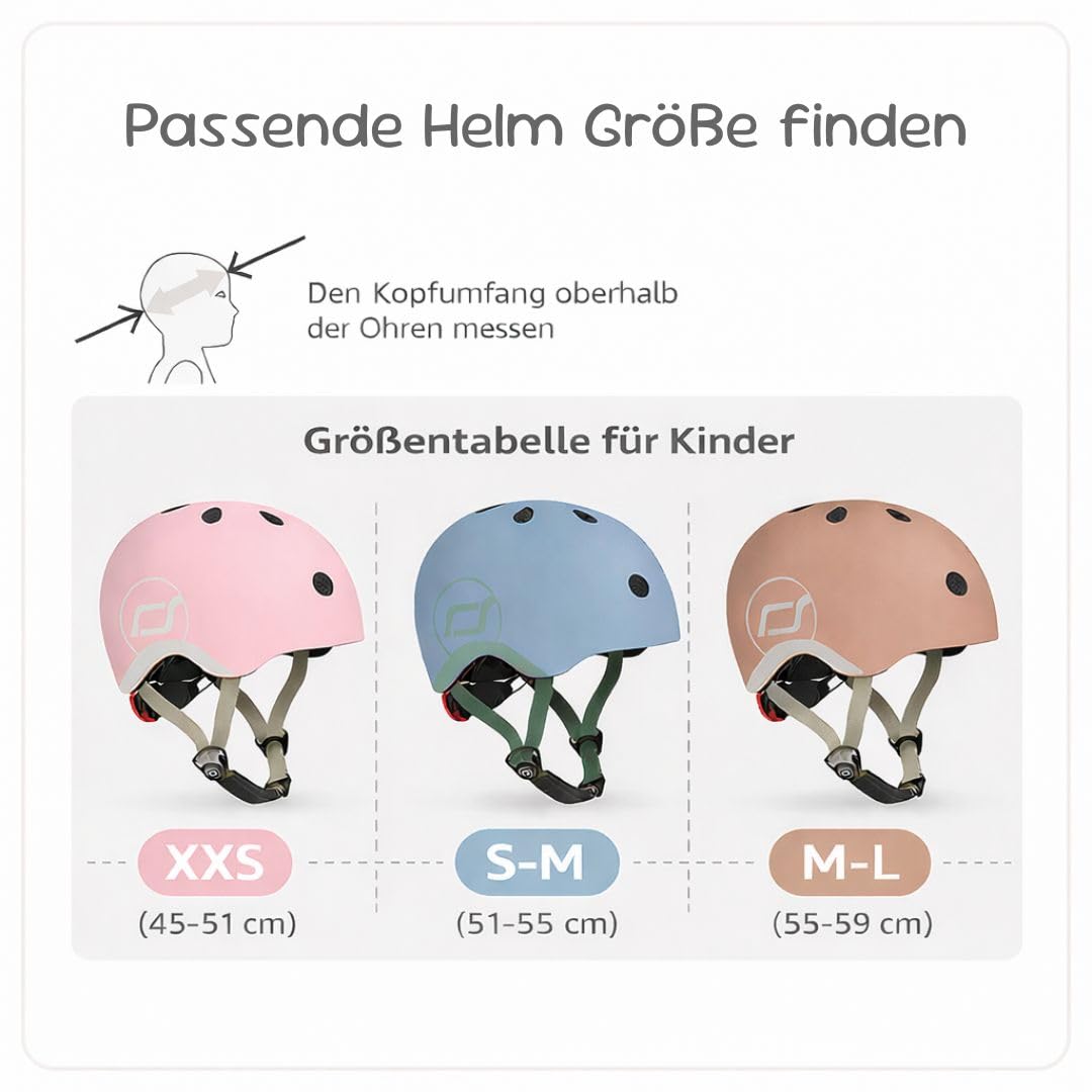 Scoot and Ride Personnalisé Casco Infantil – Ajustable con luz de Seguridad LED – Acabado Mate – para niños – Personalizado con Nombre