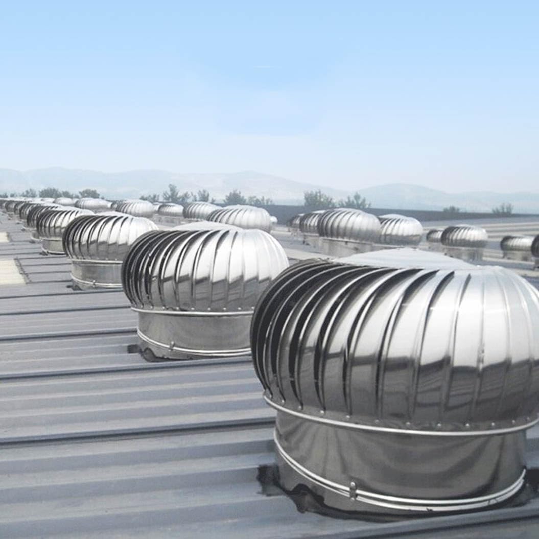 Roof Wind Turbines Cap Vent, 15.7" ~ 4.3" Exhaust Cap Roof Flue Vent, Air Vent Outlet Rotating Roof Vents, Unpowered Rotation Mute Roof Ventilator