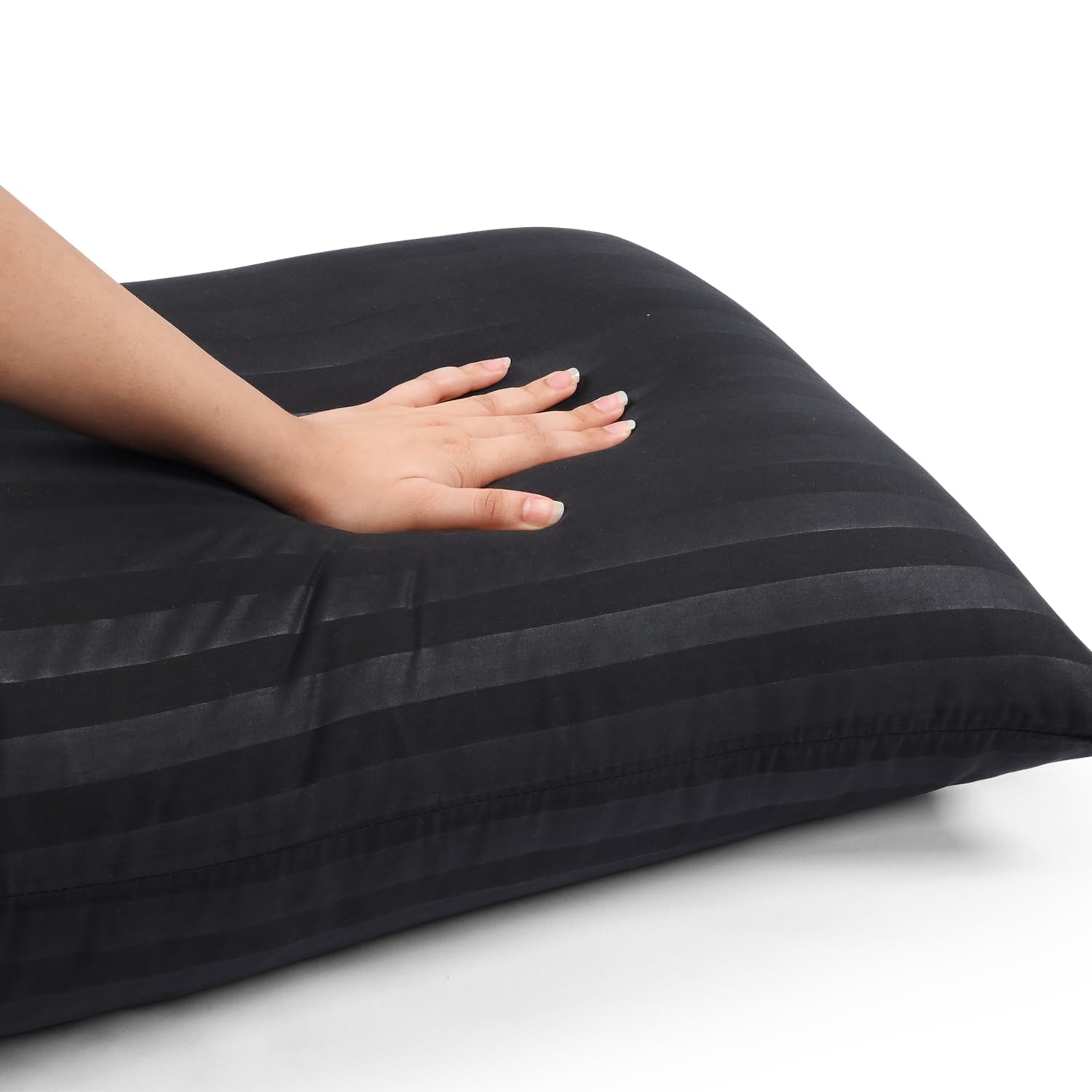 Moonlight Bedding Pillow cases 2 pack, Black Stripe 50x75cm Luxury Pillowcase 100% Microfiber Hotel Quality Pillow Cover - Image 4
