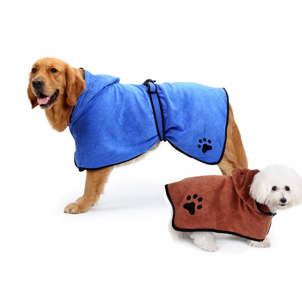 Peignoir Serviette de Bain pour Chien Microfibre Peignoir pour Chien Grand Petit Séchage Rapide, Serviette de Bain pour Animaux