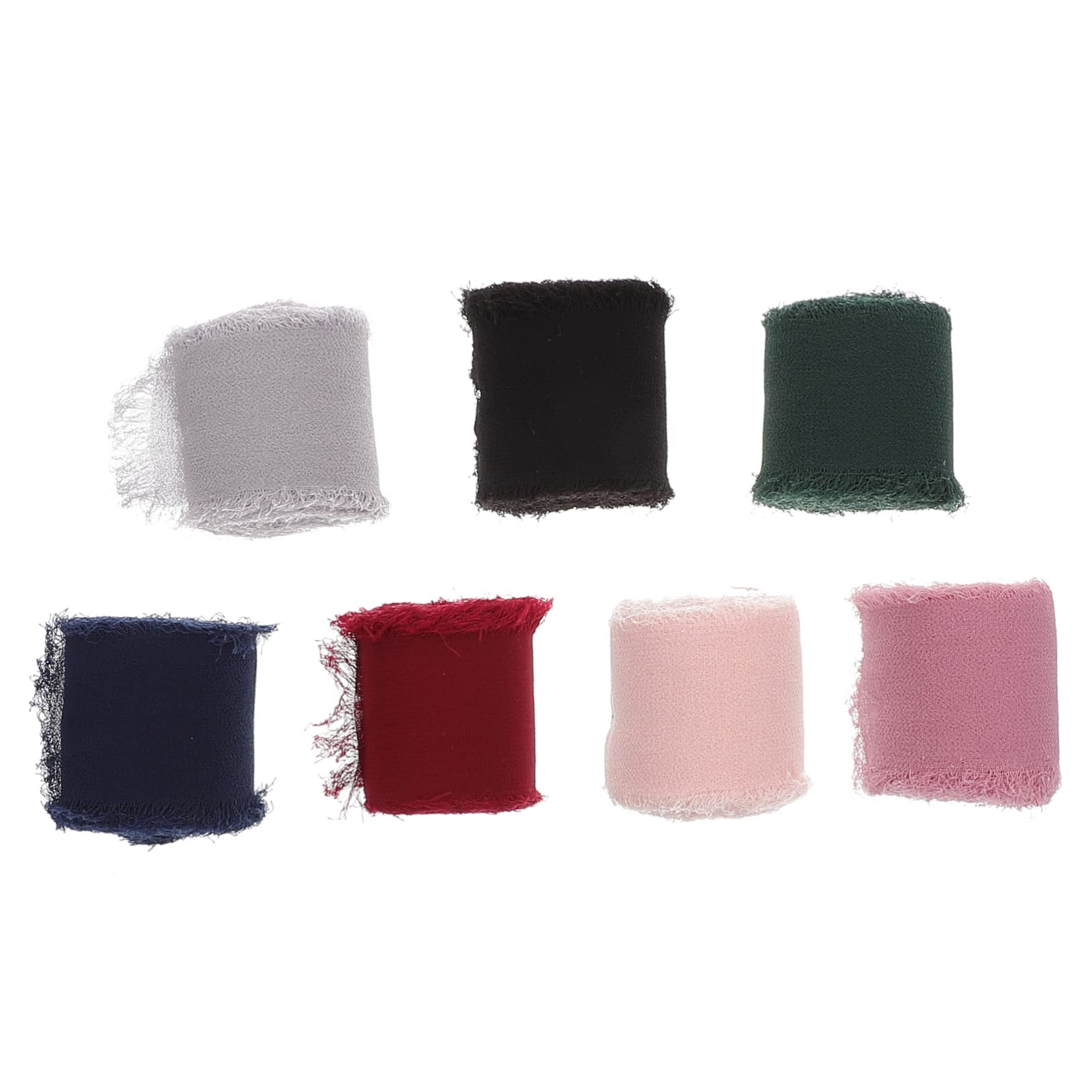 EXCEART 7rotolo Nastro Di Seta Frange Nastro Flessibile Decorativo Per Confezioni Regalo Decorazioni Floreali