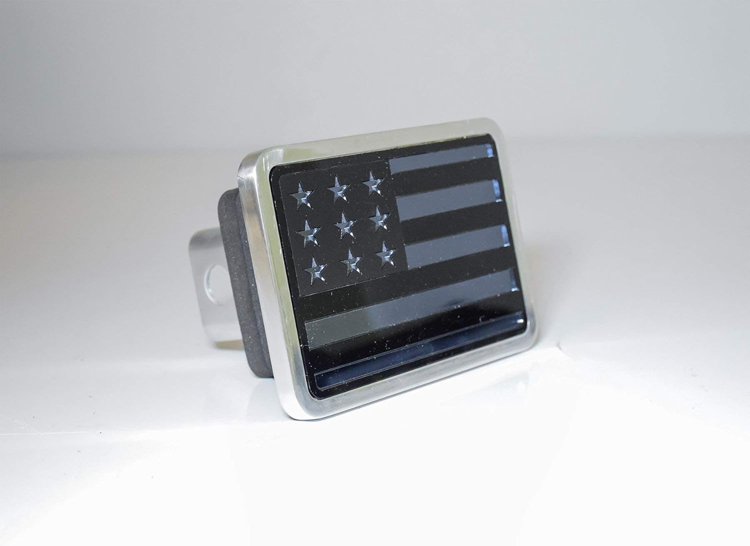 USA Flagged Black Hitch Plug XL by Eurosport Daytona