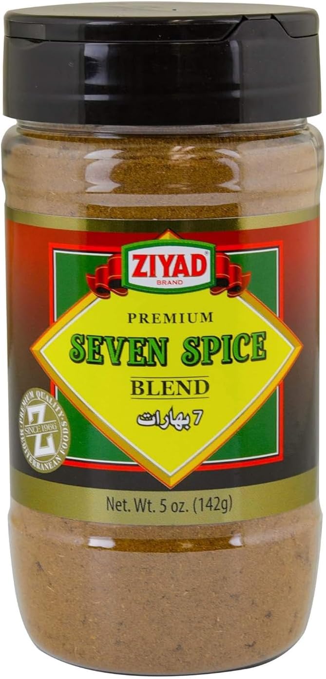 Ziyad Shaker Premium Seven Spice Blend, Flavorful Spices, No Additives, No Preservatives, No Salt, No MSG, 5 oz