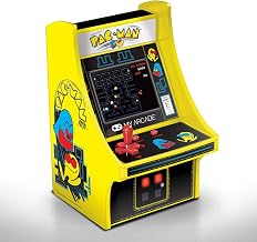 Cabine portátil retrô com Joystick Pac Man Micro Player Dreamgear DGUNL-3220 Amarela