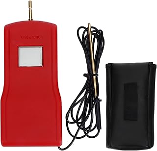 Electric Fence Tester, 15KV LCD Electric Fence Voltage Tester Portable Electric Fence Digital Voltmeter for Livestock Farms Gardening Tools (Red), Digital Electrical Fence Voltage Tester, Voltmet